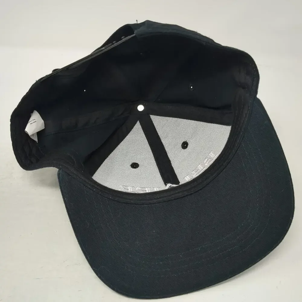 Luc Belaire France Snapback Hat Black White One Size Embroidered Cotton Logo